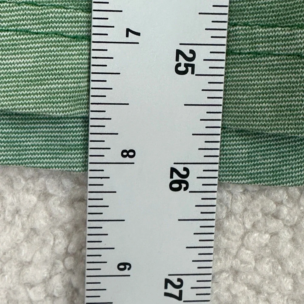 Lacoste Regular Fit Micro stripe V-Neck T-Shirt Mens XL Green Preppy Casual